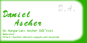 daniel ascher business card